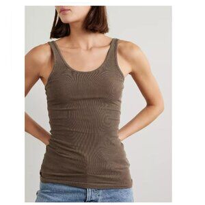 JAMES PERSE The Daily ribbed Supima cotton- tank Brown